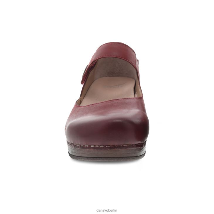 Dansko Frauen Beatrice rot wachsartig brüniert Mary janes L6BV60154
