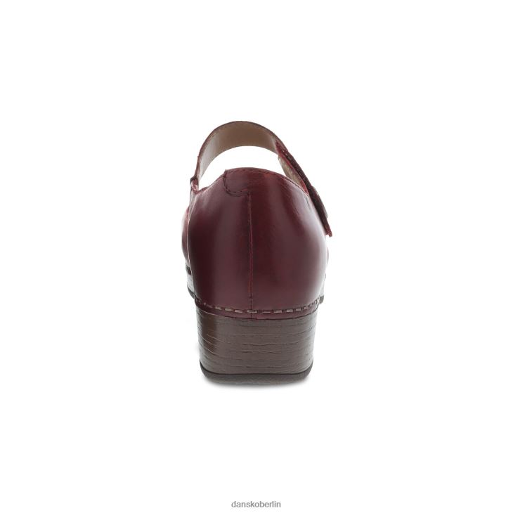 Dansko Frauen Beatrice rot wachsartig brüniert Mary janes L6BV60154
