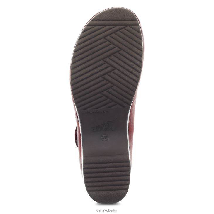 Dansko Frauen Beatrice rot wachsartig brüniert Mary janes L6BV60154
