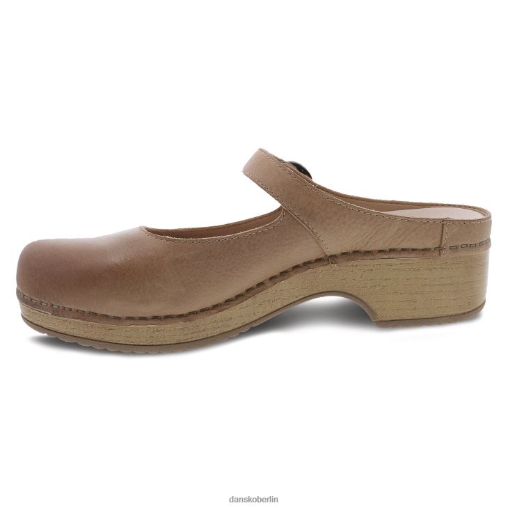 Dansko Frauen Bria hellbraunes, brüniertes Nubukleder Mary janes L6BV60159