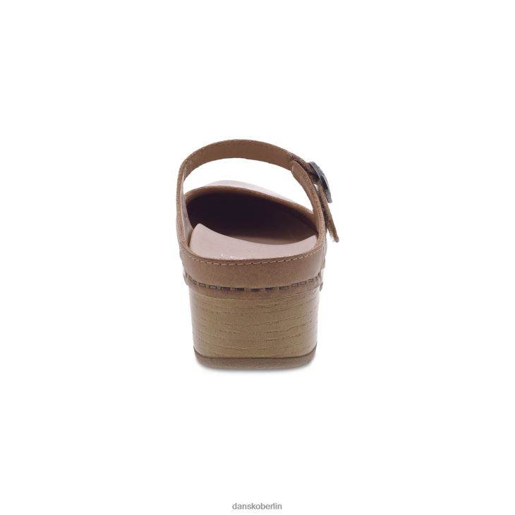 Dansko Frauen Bria hellbraunes, brüniertes Nubukleder Mary janes L6BV60159