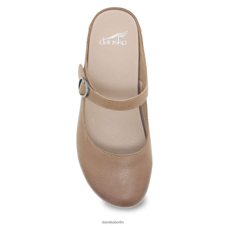 Dansko Frauen Bria hellbraunes, brüniertes Nubukleder Mary janes L6BV60159