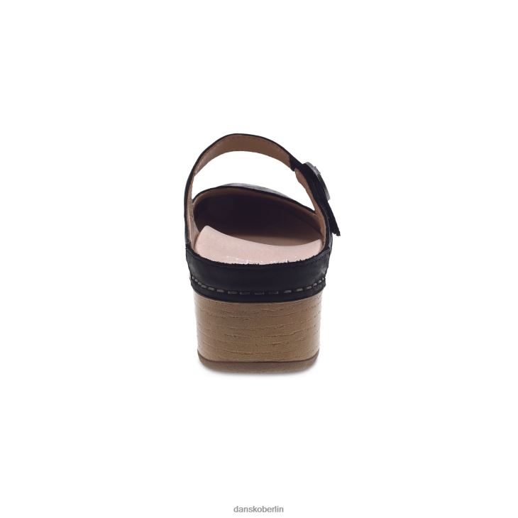 Dansko Frauen Bria schwarz brüniertes Nubuk Mary janes L6BV60158