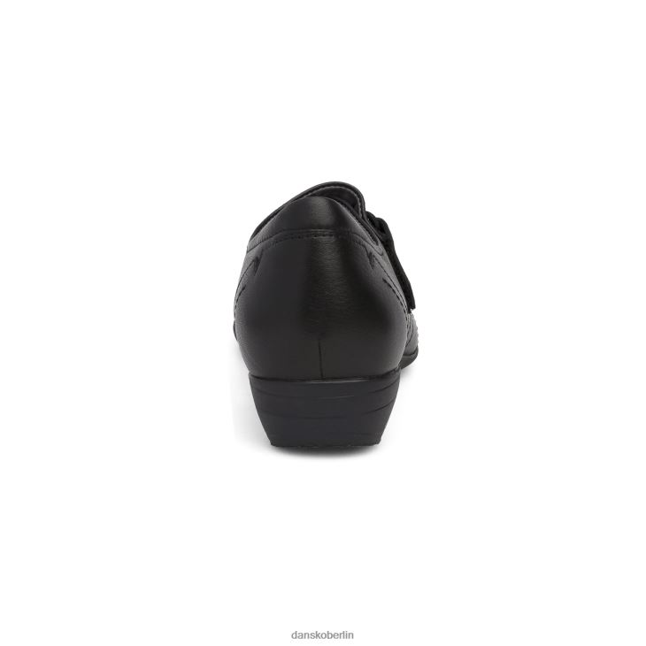 Dansko Frauen Franny breit schwarzes gewalktes Nappaleder Mary janes L6BV60251