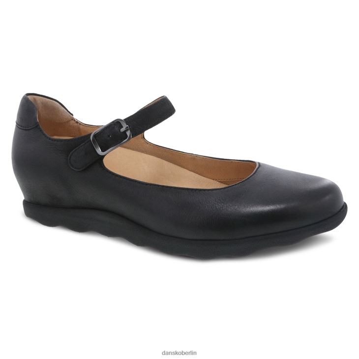 Dansko Frauen Marcella schwarz brüniertes Nubuk Mary janes L6BV60157
