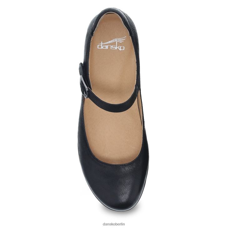 Dansko Frauen Marcella schwarz brüniertes Nubuk Mary janes L6BV60157