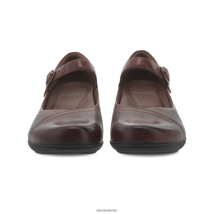 Dansko Frauen fawna Kastanienbraunes, brüniertes Kalbsleder Mary janes L6BV60152