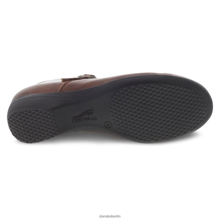 Dansko Frauen fawna Kastanienbraunes, brüniertes Kalbsleder Mary janes L6BV60152