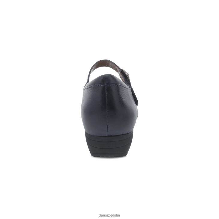 Dansko Frauen fawna Marineblaues, brüniertes Kalbsleder Mary janes L6BV60151