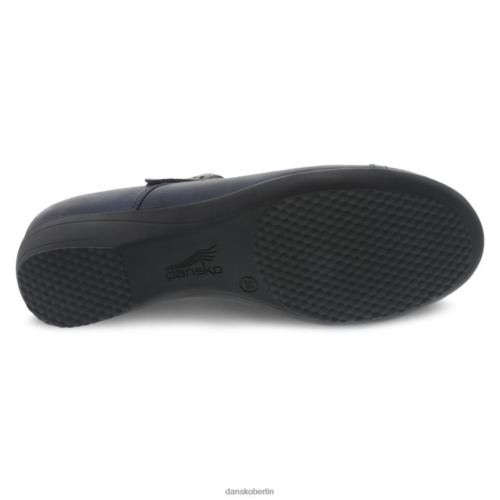 Dansko Frauen fawna Marineblaues, brüniertes Kalbsleder Mary janes L6BV60151