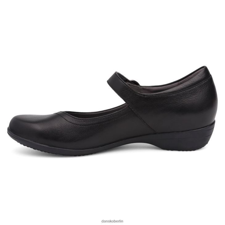 Dansko Frauen fawna schwarzes gewalktes Nappaleder Mary janes L6BV60150