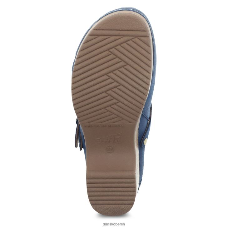 Dansko Frauen Beere Marineblau brüniertes Vollnarbenleder Pantoletten und Slipper L6BV60167