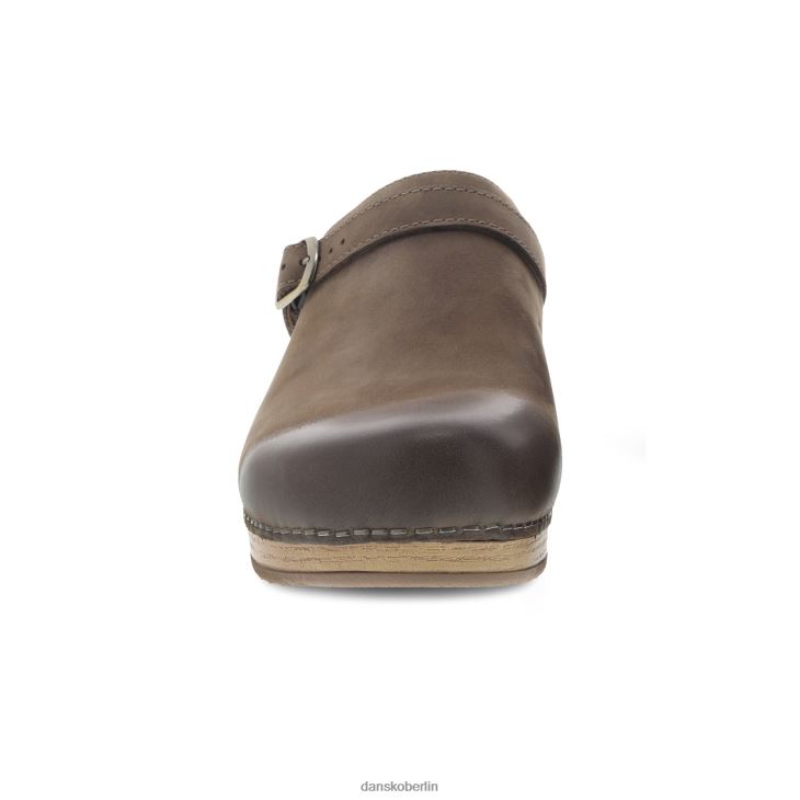 Dansko Frauen Beere Pilzfarbenes, brüniertes Nubukleder Pantoletten und Slipper L6BV60165