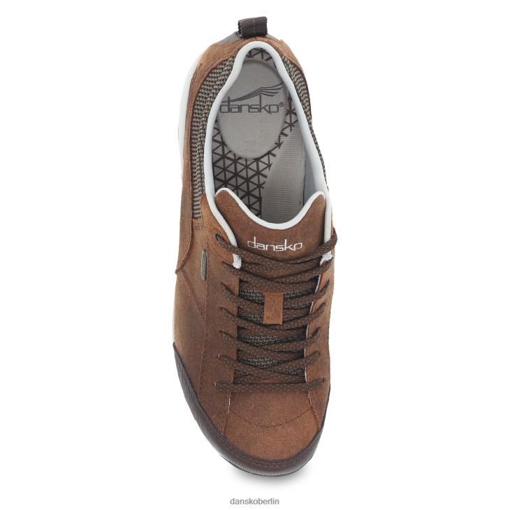 Dansko Frauen Paisley braunes, brüniertes Wildleder Pantoletten und Slipper L6BV60293