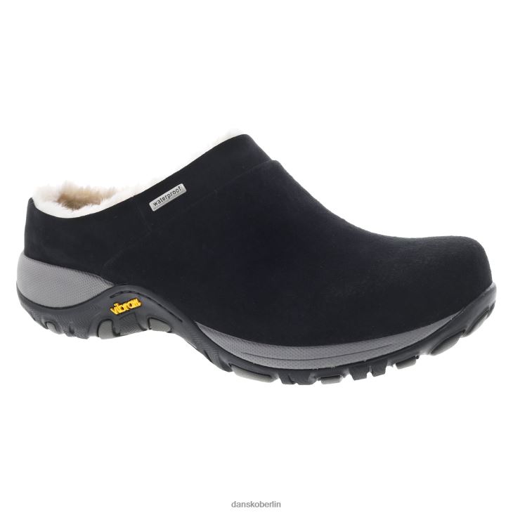 Dansko Frauen Pfarrer schwarzes Wildleder Pantoletten und Slipper L6BV60179