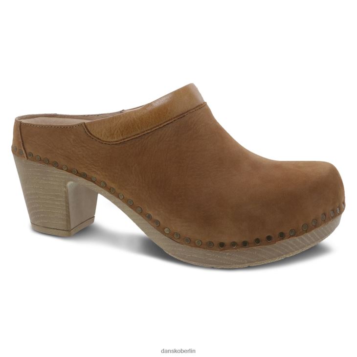 Dansko Frauen Sammy hellbraunes Nubuk Pantoletten und Slipper L6BV60182