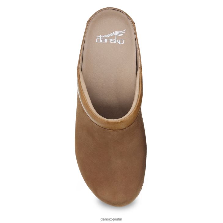 Dansko Frauen Sammy hellbraunes Nubuk Pantoletten und Slipper L6BV60182