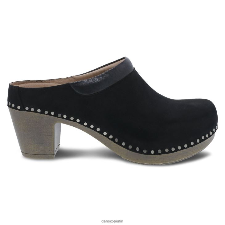 Dansko Frauen Sammy schwarzes Nubuk Pantoletten und Slipper L6BV60181