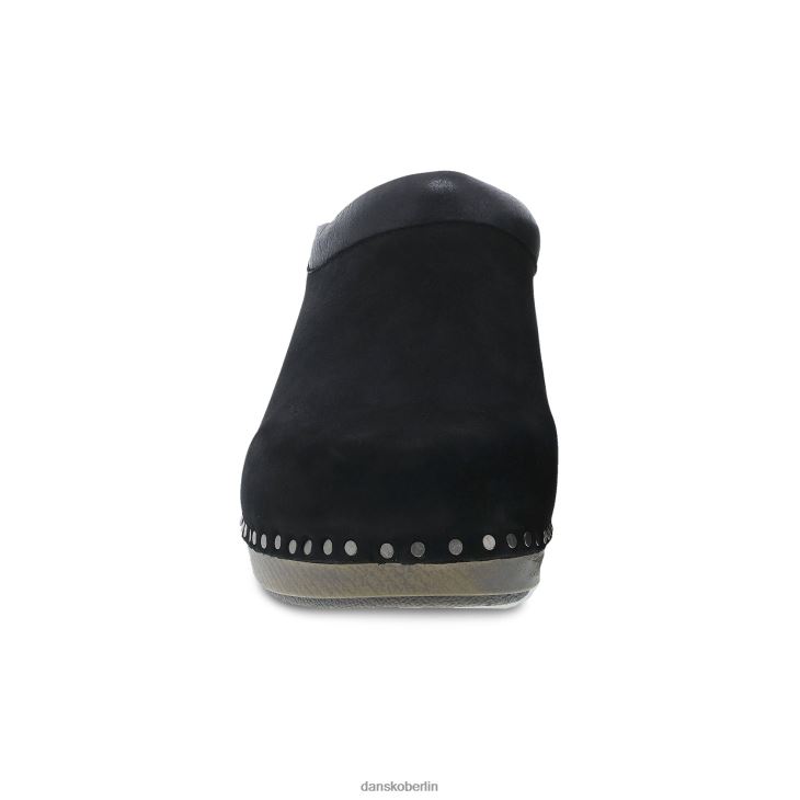 Dansko Frauen Sammy schwarzes Nubuk Pantoletten und Slipper L6BV60181