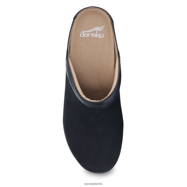 Dansko Frauen Sammy schwarzes Nubuk Pantoletten und Slipper L6BV60181