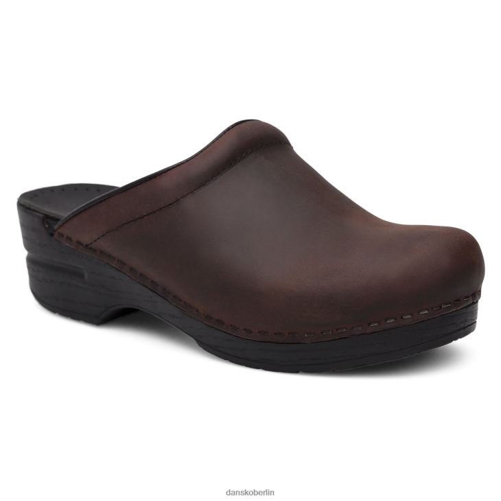 Dansko Frauen Sonja antikbraun geölt Pantoletten und Slipper L6BV60173