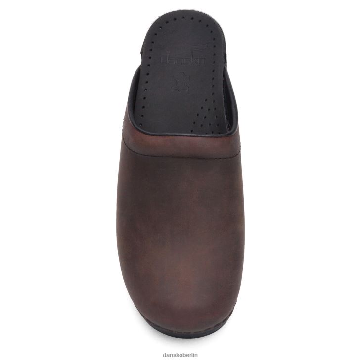 Dansko Frauen Sonja antikbraun geölt Pantoletten und Slipper L6BV60173