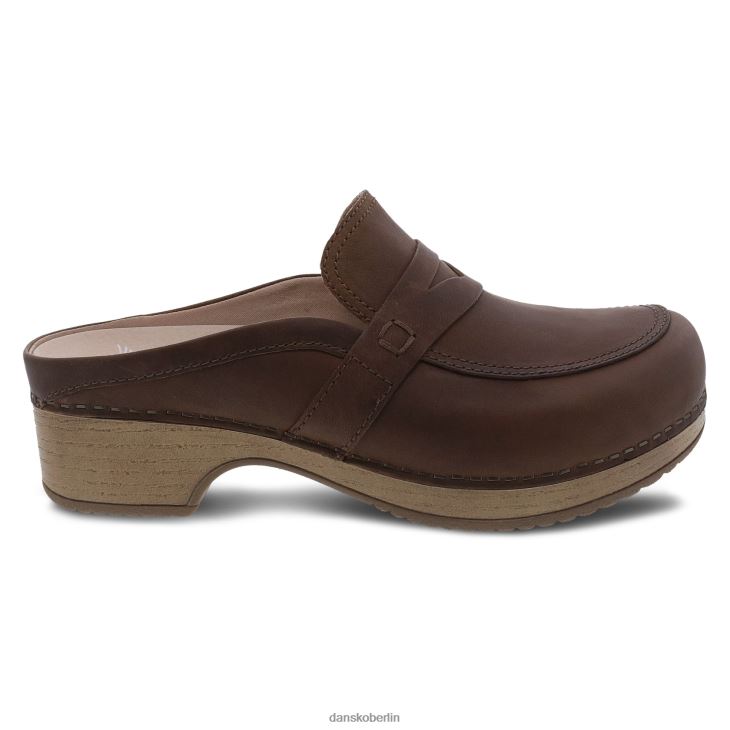 Dansko Frauen bel Braun geölter Pull-up Pantoletten und Slipper L6BV60175