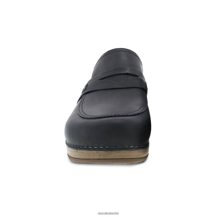Dansko Frauen bel Schwarz geölter Pull-up Pantoletten und Slipper L6BV60174