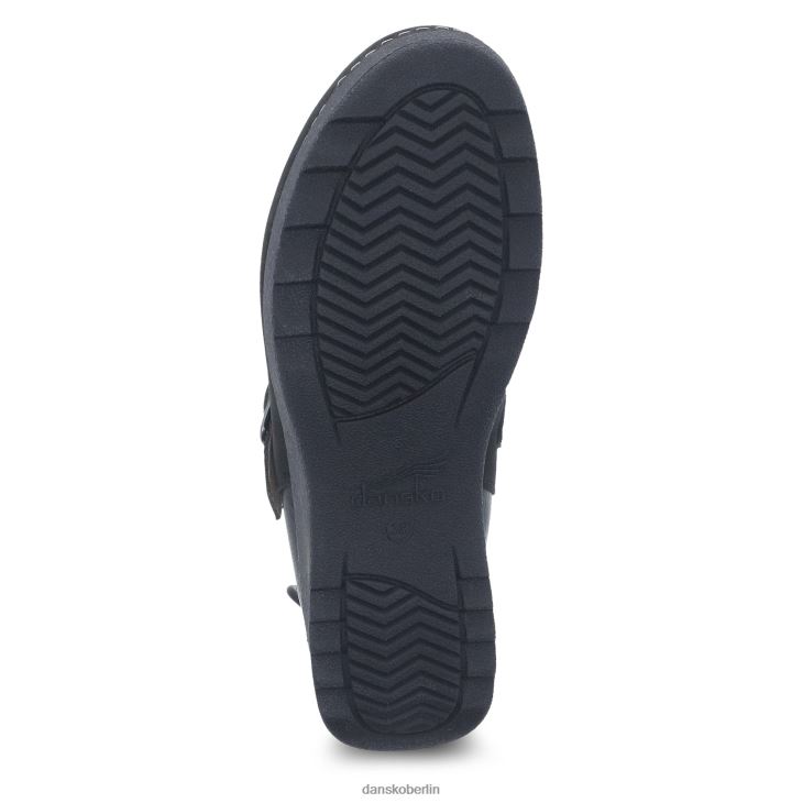 Dansko Frauen caia schwarzes gefrästes Nubuk Pantoletten und Slipper L6BV60183