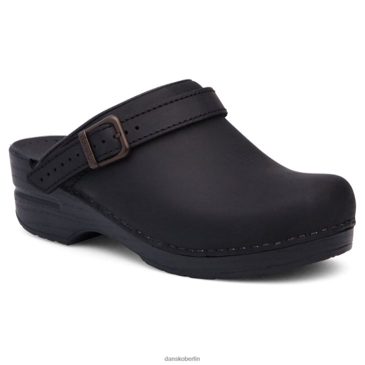 Dansko Frauen ingrid schwarz geölt Pantoletten und Slipper L6BV60169