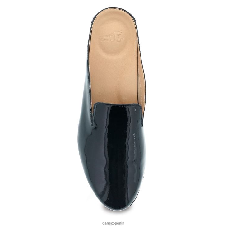 Dansko Frauen lexie schwarzes Lackleder Pantoletten und Slipper L6BV60178