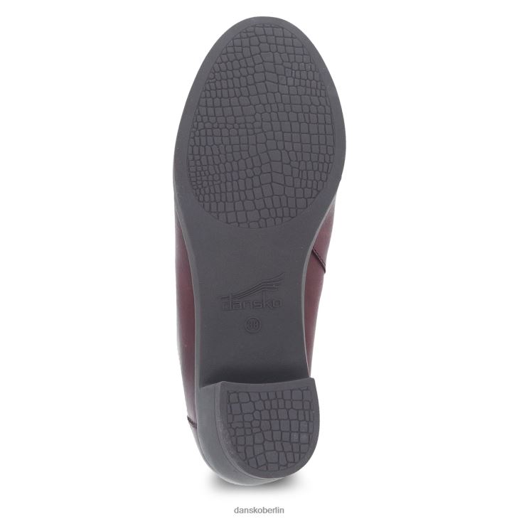 Dansko Frauen tragen weinrotes Nubukleder Pantoletten und Slipper L6BV60291