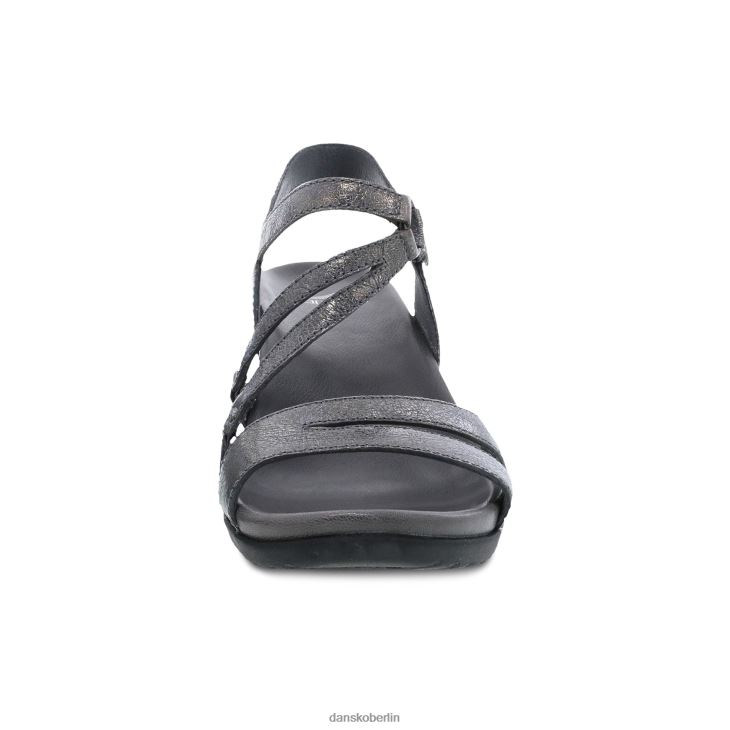 Dansko Frauen Addyson Zinnmetallic im Used-Look Sandalen L6BV60115