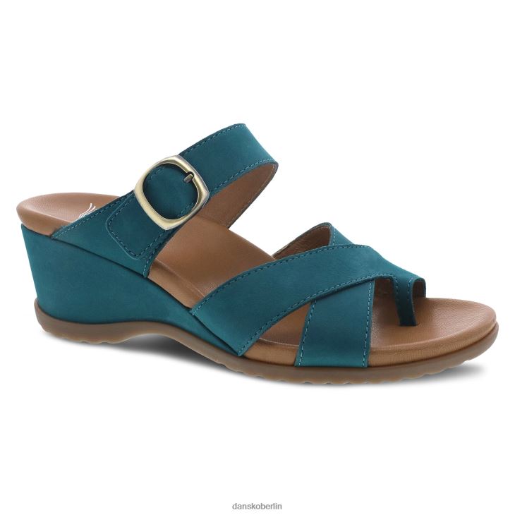 Dansko Frauen Aubree blaugrünes Nubuk Sandalen L6BV60129