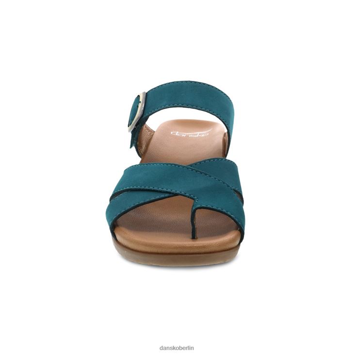 Dansko Frauen Aubree blaugrünes Nubuk Sandalen L6BV60129