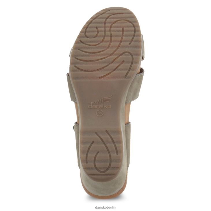 Dansko Frauen Aubree taupefarbenes Nubuk Sandalen L6BV60131