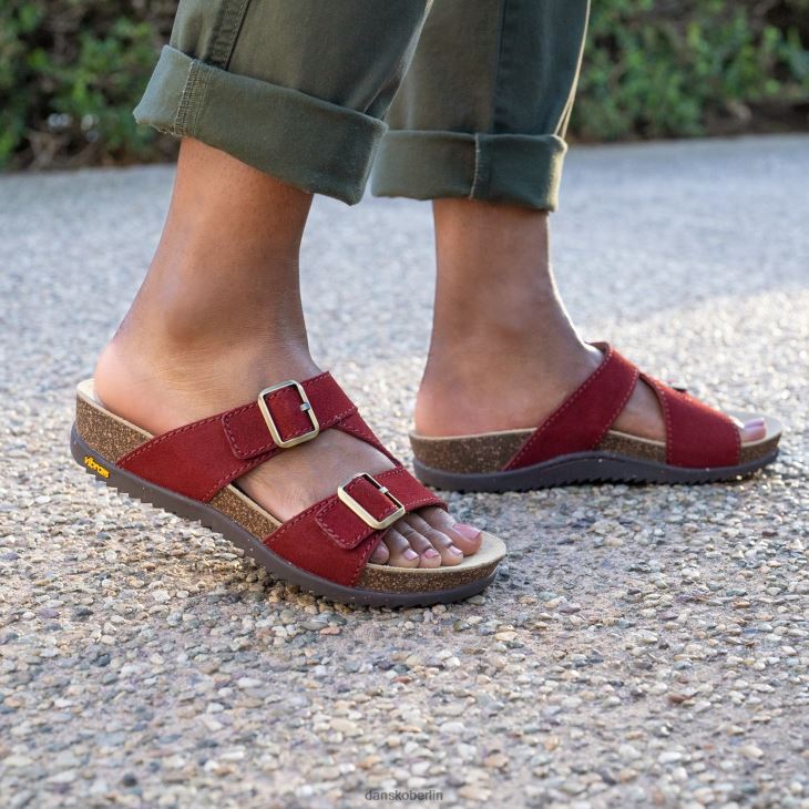 Dansko Frauen Dayna Zinnober-Wildleder Sandalen L6BV60100