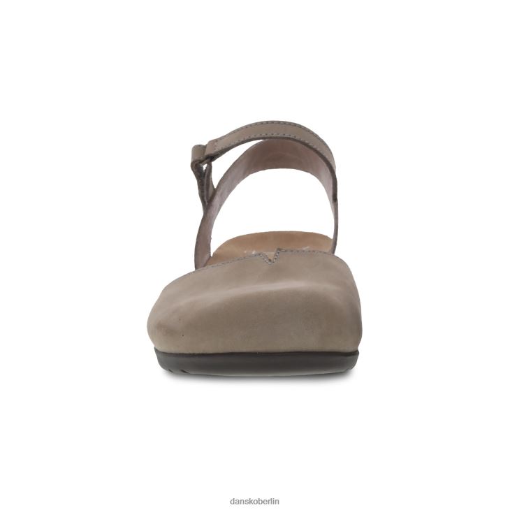 Dansko Frauen Eberesche Taupe gemahlenes Nubuk Sandalen L6BV60106