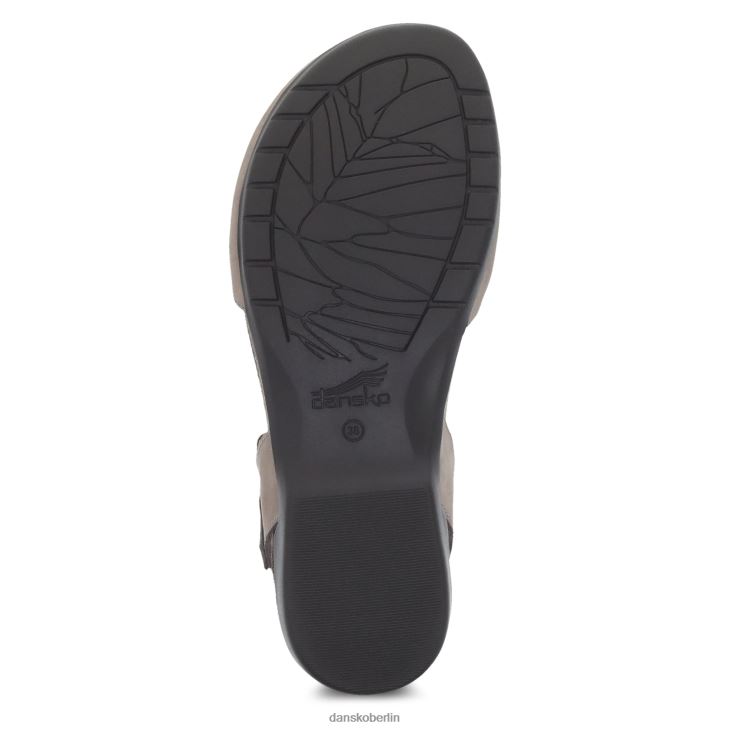 Dansko Frauen Eberesche Taupe gemahlenes Nubuk Sandalen L6BV60106
