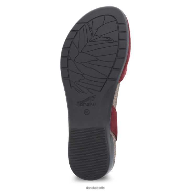Dansko Frauen Eberesche Zinnober gemahlenes Nubuk Sandalen L6BV60108
