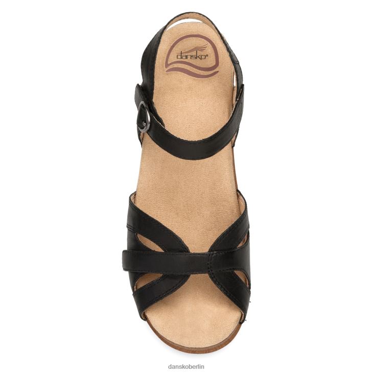 Dansko Frauen Jahreszeit schwarzes Vollkorn Sandalen L6BV60120