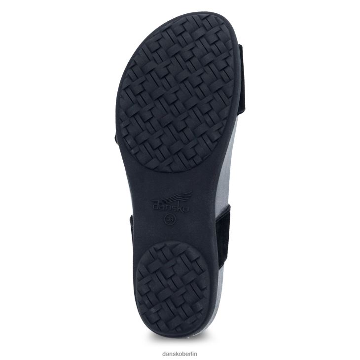 Dansko Frauen Jordan schwarzes Nubuk Sandalen L6BV60118