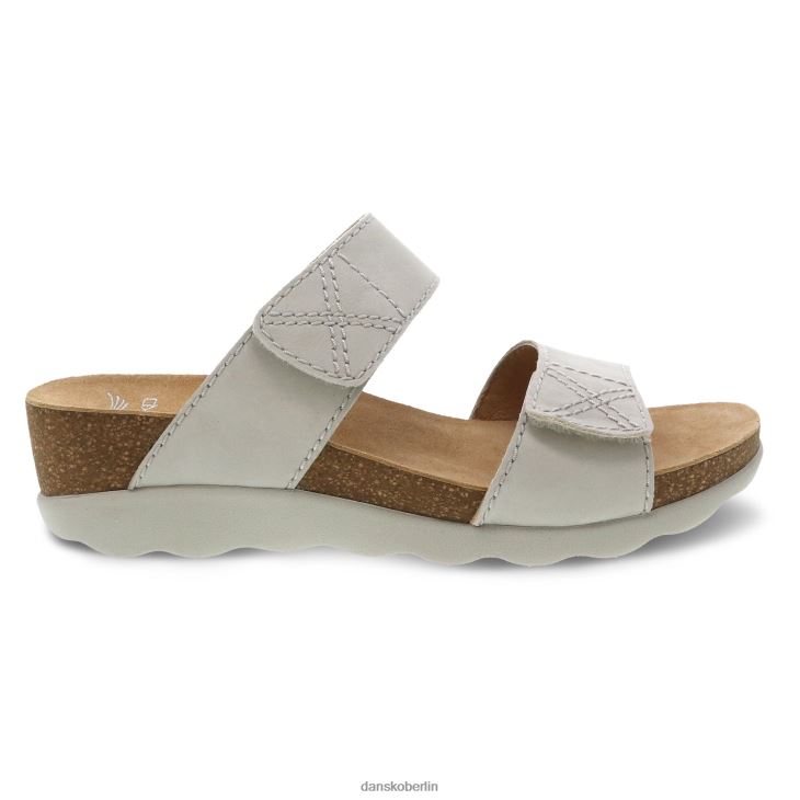 Dansko Frauen Maddy Elfenbeinfarbenes, gefrästes Nubukleder Sandalen L6BV60148