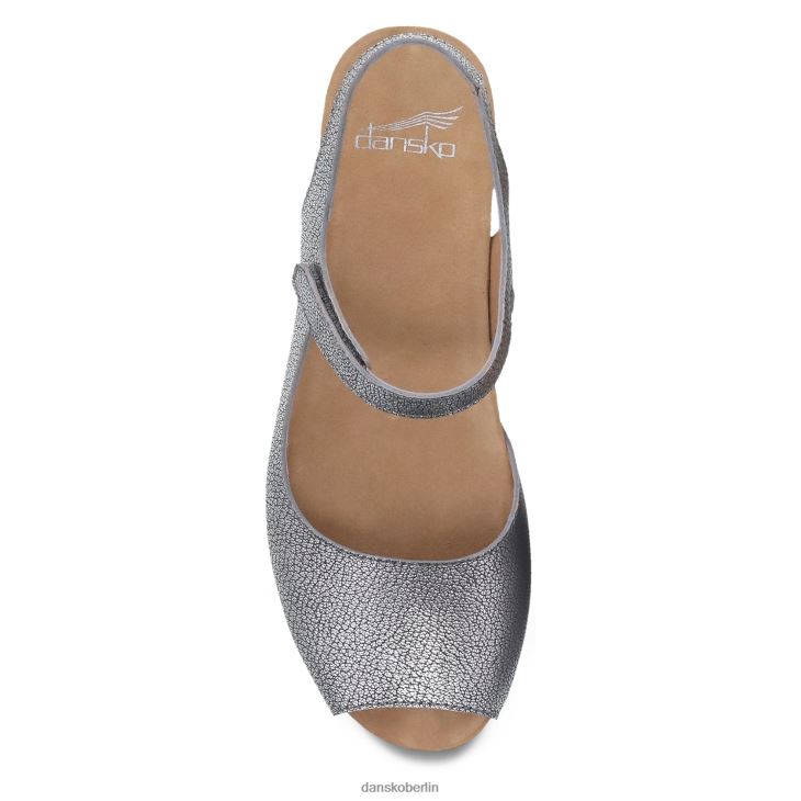 Dansko Frauen Marcy Zinn-Metallic-Leder Sandalen L6BV60142