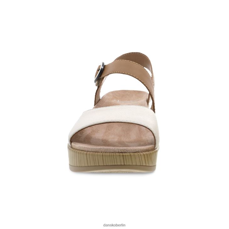 Dansko Frauen Marjorie Elfenbeinfarbenes Nappaleder Sandalen L6BV60113