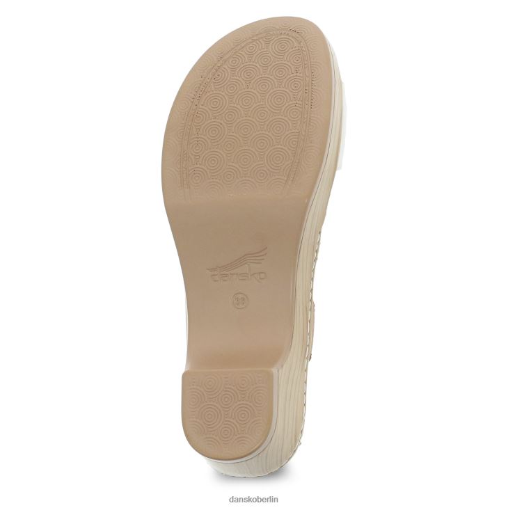 Dansko Frauen Marjorie Elfenbeinfarbenes Nappaleder Sandalen L6BV60113