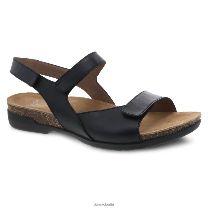 Dansko Frauen Ronda schwarz wachsartig brüniert Sandalen L6BV60141