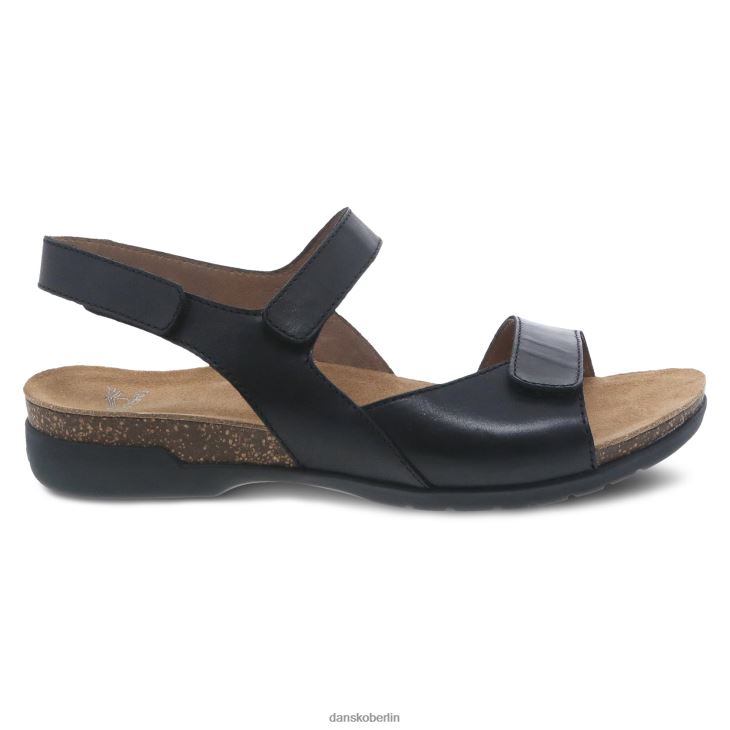 Dansko Frauen Ronda schwarz wachsartig brüniert Sandalen L6BV60141