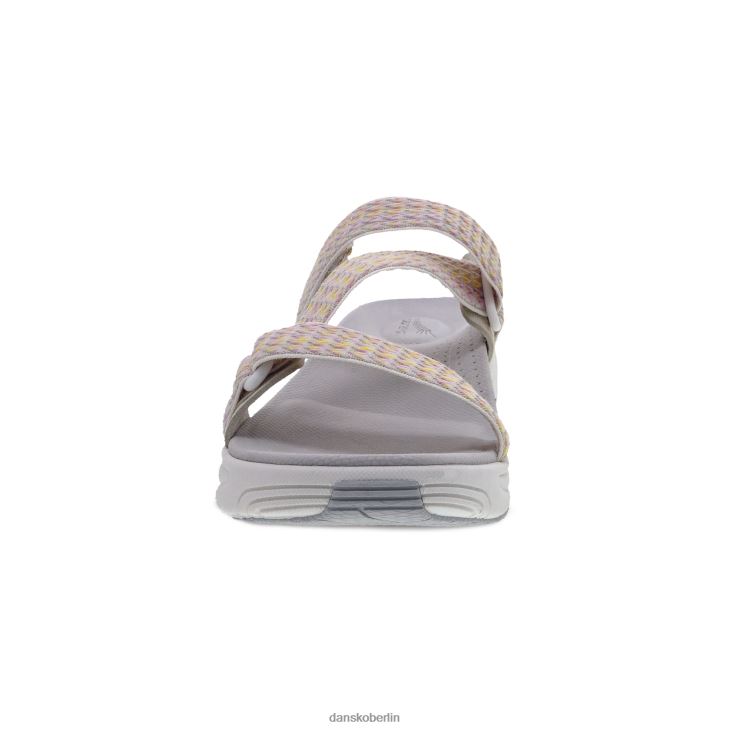 Dansko Frauen Rosette Elfenbeinfarbenes Multi-Gurtband Sandalen L6BV6072