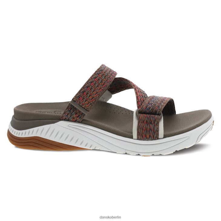 Dansko Frauen Rosette braunes Multi-Gurtband Sandalen L6BV6073